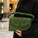 Luxury Embellished Beaded Geometric Evening Clutch Bag
