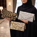 Luxury Embellished Beaded Flap Evening Clutch Bag
