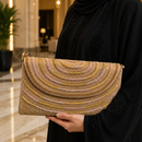 Luxury Embellished Beaded Geometric Evening Clutch Bag