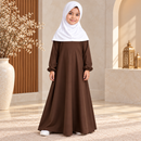 Mini Muslimah Kids Girls Abaya - Coffee Brown PS
