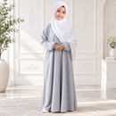Mini Muslimah Kids Girls Abaya - light Grey