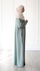 Butter Safiyyah Textured Abaya (Summer Green)