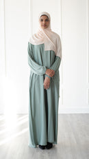 Butter Safiyyah Textured Abaya (Summer Green)