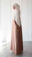 Butter Safiyyah Textured Abaya (Rosy Brown)