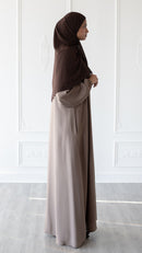 Butter Safiyyah Textured Abaya (Malted Milk)