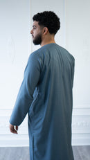 Emirati Thobe Jubbah - MC Cotton Blend (Light Denim)