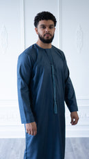 Emirati Thobe Jubbah - MC Cotton Blend (Denim)