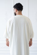 Moroccan 3/4 Sleeve Thobe (Steamed Milk)
