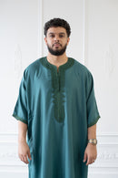 Moroccan 3/4 Sleeve Thobe (Neptune)