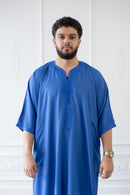 Moroccan 3/4 Sleeve Thobe (Lapis)