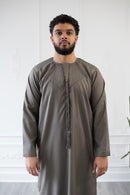 Emirati Thobe Jubbah - MC Cotton Blend (Light Grey)