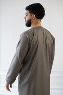 Emirati Thobe Jubbah - MC Cotton Blend (Light Grey)