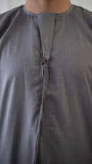 Emirati Thobe Jubbah - MC Cotton Blend (Dark Grey)