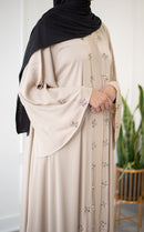 Daisy Glam Abaya (Light Tan)