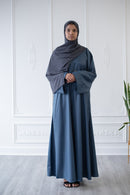 Luxury Linen Abaya (Blueberry)