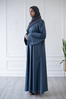 Luxury Linen Abaya (Blueberry)