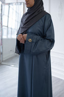 Luxury Linen Abaya (Blueberry)