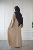 CLEARANCE SALE Umm Salama Cotton Blend Loose Fit Abaya (Eggshell)