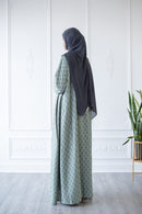 CLEARANCE SALE Mermaid Tail Print Abaya (Green)