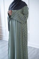 CLEARANCE SALE Mermaid Tail Print Abaya (Green)