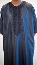 Moroccan 3/4 Sleeve Thobe (Dark Navy)