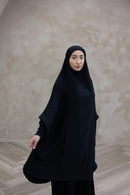 Aisha x Sawda Two Piece Jilbaab - Midnight Black