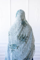 New Printed Chiffon Hijab - Emerald Bloom