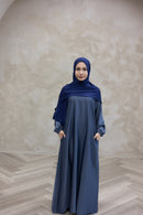 Butter Safiyyah Textured Abaya - Dark Grey