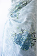 New Printed Chiffon Hijab - Emerald Bloom