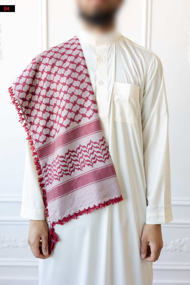 Red Tassles and Stitch Imamah (8 Colours) (B76)