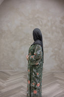 3D Couture Glam Abaya - Wild Forest