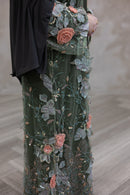 3D Couture Glam Abaya - Wild Forest