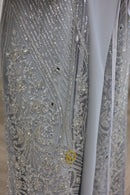 Couture Glam Abaya - Sky Grey