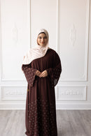 Aurelia Glam Abaya - Coffee Brown