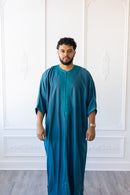 Sultan Moroccan 3/4 Sleeve Thobe (Sapphire)
