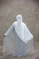Couture Glam Abaya - Sky Grey