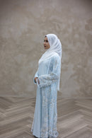 Couture Glam Abaya - Sky Blossom