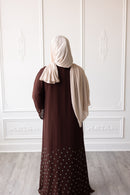 Aurelia Glam Abaya - Coffee Brown