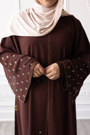 Aurelia Glam Abaya - Coffee Brown