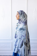 New Printed Chiffon Hijab - Midnight Marble