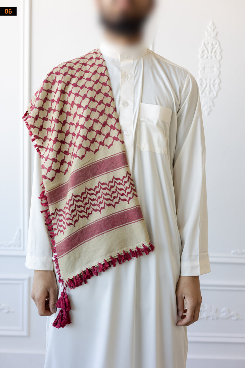 Red Tassles and Stitch Imamah (8 Colours) (B76)