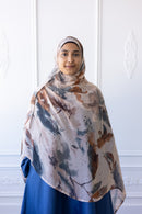 New Printed Chiffon Hijab - Autumn Mist