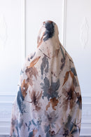 New Printed Chiffon Hijab - Autumn Mist