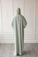 Petal Weave Glam Abaya –  Mint