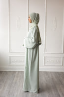 Floral Ember Glam Abaya - Mint