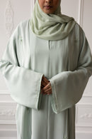 Floral Ember Glam Abaya - Mint