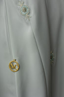 Floral Ember Glam Abaya - Mint
