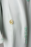 Embellished Petal Glam Abaya - Mint