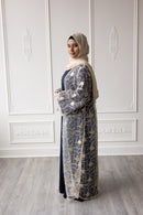 Rahma Bloom Glam Abaya – Navy Blue