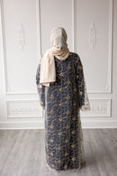 Rahma Bloom Glam Abaya – Navy Blue